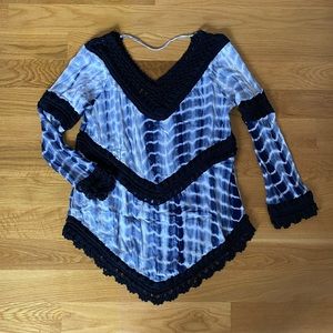 ‼️ Surf Gypsy Tie Dye & Crochet Cover Up